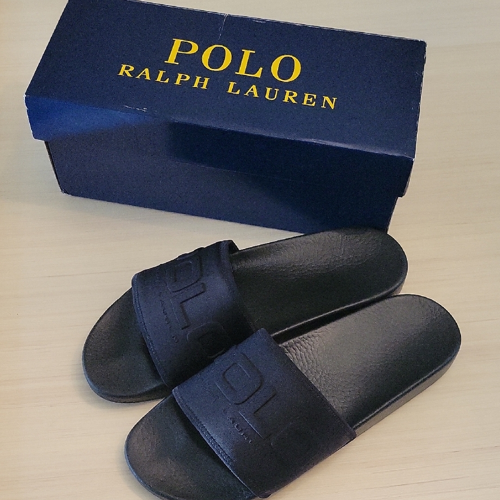Polo Ralph Lauren Black Slide Sandals